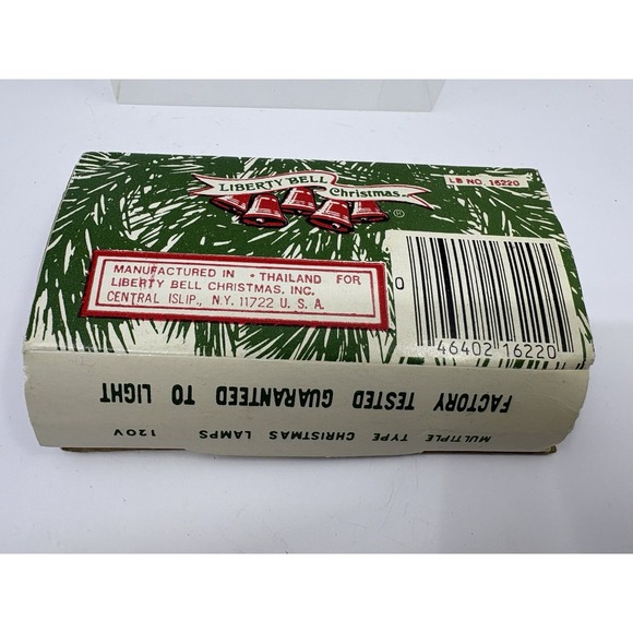 VINTAGE LIBERTY BELL CHRISTMAS BULBS 2 Packs C7 1/2 Candelabra Base Read* - Picture 9 of 10